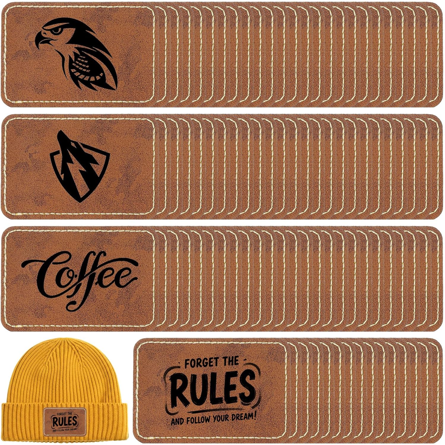 Leatherette Hat Patches